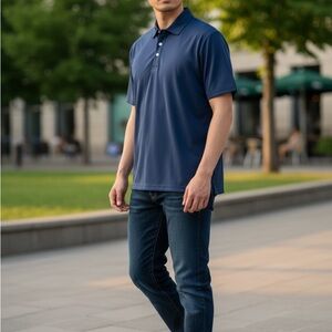 Navy Polo Shirt for Men